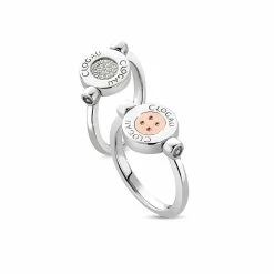 Clogau Clogau Signature Button Ring - Silver & Gold