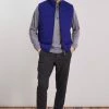 Loop Cashmere Mens Cashmere Gilet in Ultramarine - Blue
