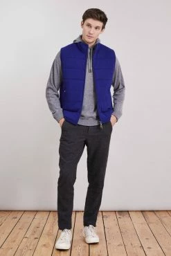 Loop Cashmere Mens Cashmere Gilet in Ultramarine - Blue