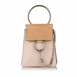 Chloe Pre-owned Vintage Chloe Faye Bracelet Leather Crossbody Bag Pink