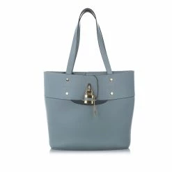 Chloe Pre-owned Vintage Chloe Aby Leather Bucket Bag Blue