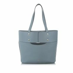 Chloe Pre-owned Vintage Chloe Aby Leather Bucket Bag Blue -Cheap Clogau Store FF1CCLBU001 4