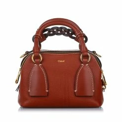 Chloe Pre-owned Vintage Chloe Small Daria Leather Satchel Red