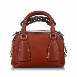 Chloe Pre-owned Vintage Chloe Small Daria Leather Satchel Red -Cheap Clogau Store FF1ECLCX004 3