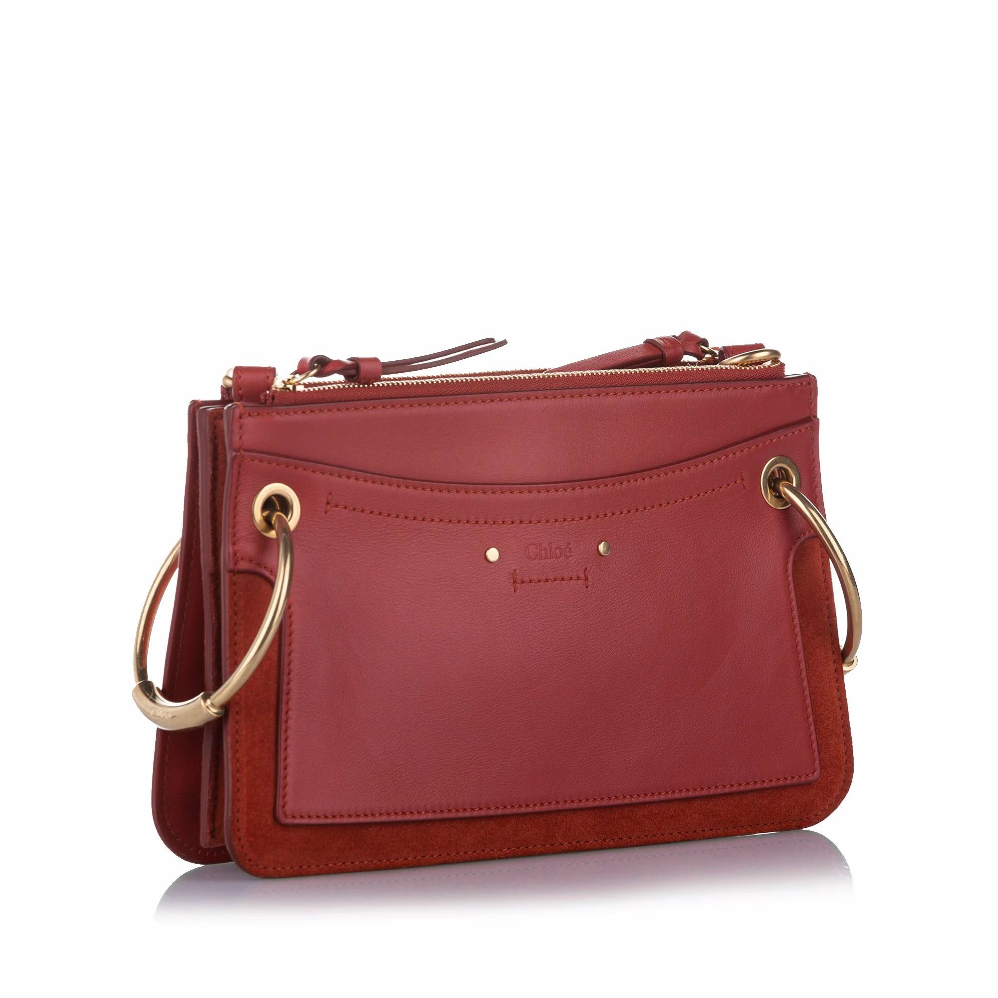 Chloe Pre-owned Vintage Chloe Roy Leather Crossbody Bag Red 2 Chloe Pre-owned Vintage Chloe Roy Leather Crossbody Bag Red - Image 2