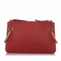 Chloe Pre-owned Vintage Chloe Roy Leather Crossbody Bag Red 8 Chloe Pre-owned Vintage Chloe Roy Leather Crossbody Bag Red -Cheap Clogau Store SFBB1BCLSH011 4