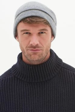 Loop Cashmere Mens Cashmere Hat in Derby - Grey