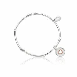 Clogau Cariad Morse Code Affinity Bead Bracelet 17-18cm - Silver
