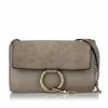 Chloe Pre-owned Vintage Chloe Faye Leather Crossbody Bag Gray - Grey