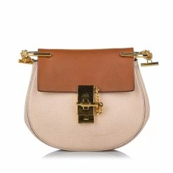 Chloe Pre-owned Vintage Chloe Drew Leather Crossbody Bag Brown - Beige