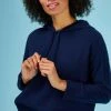 Loop Cashmere Cashmere Hoody in Navy