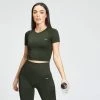 MP Clothing MP Women's Shape Seamless Crop Top - Green