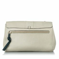 Chloe Pre-owned Vintage Chloe June Bow Flap Leather Shoulder Bag Gray - Grey -Cheap Clogau Store de5b720f2b0e4490bffdce5aba67ee74