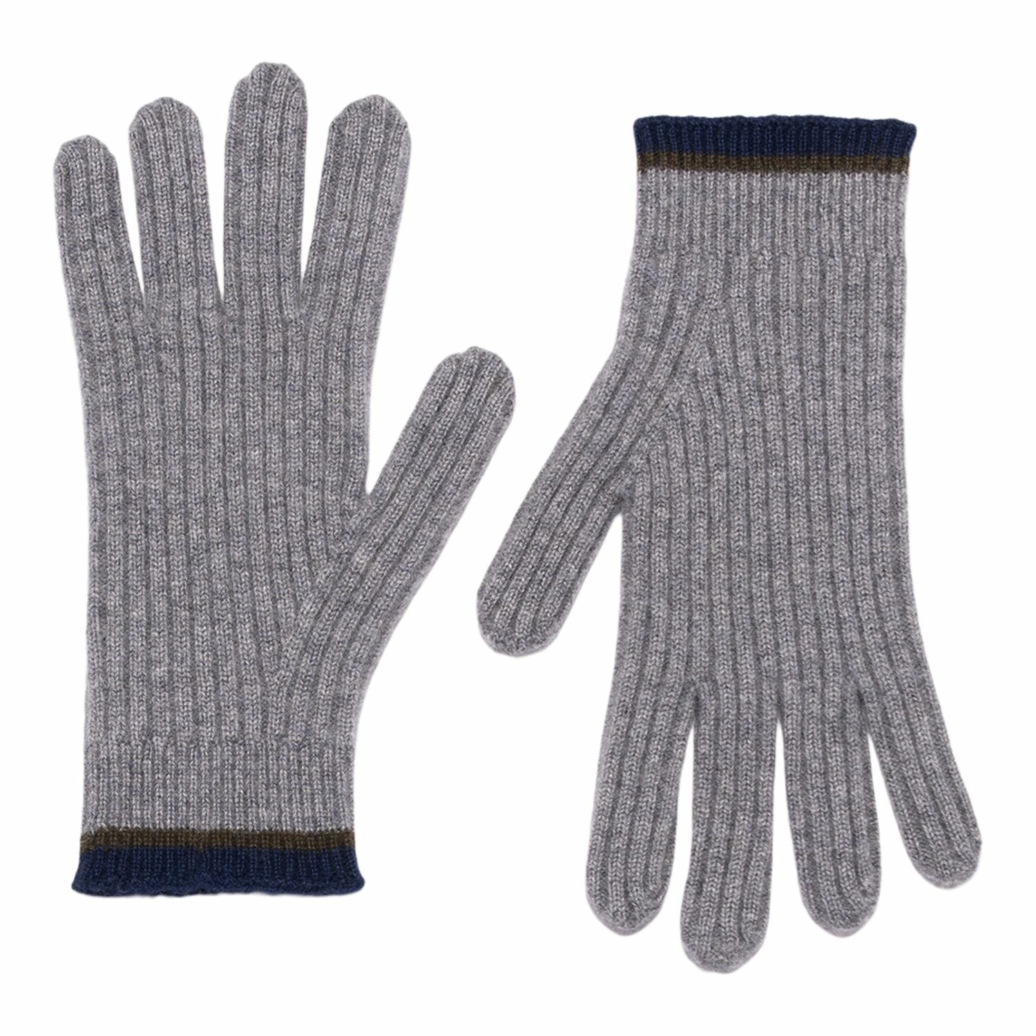 Loop Cashmere Mens Cashmere Gloves in Derby - Grey 1 Loop Cashmere Mens Cashmere Gloves in Derby - Grey