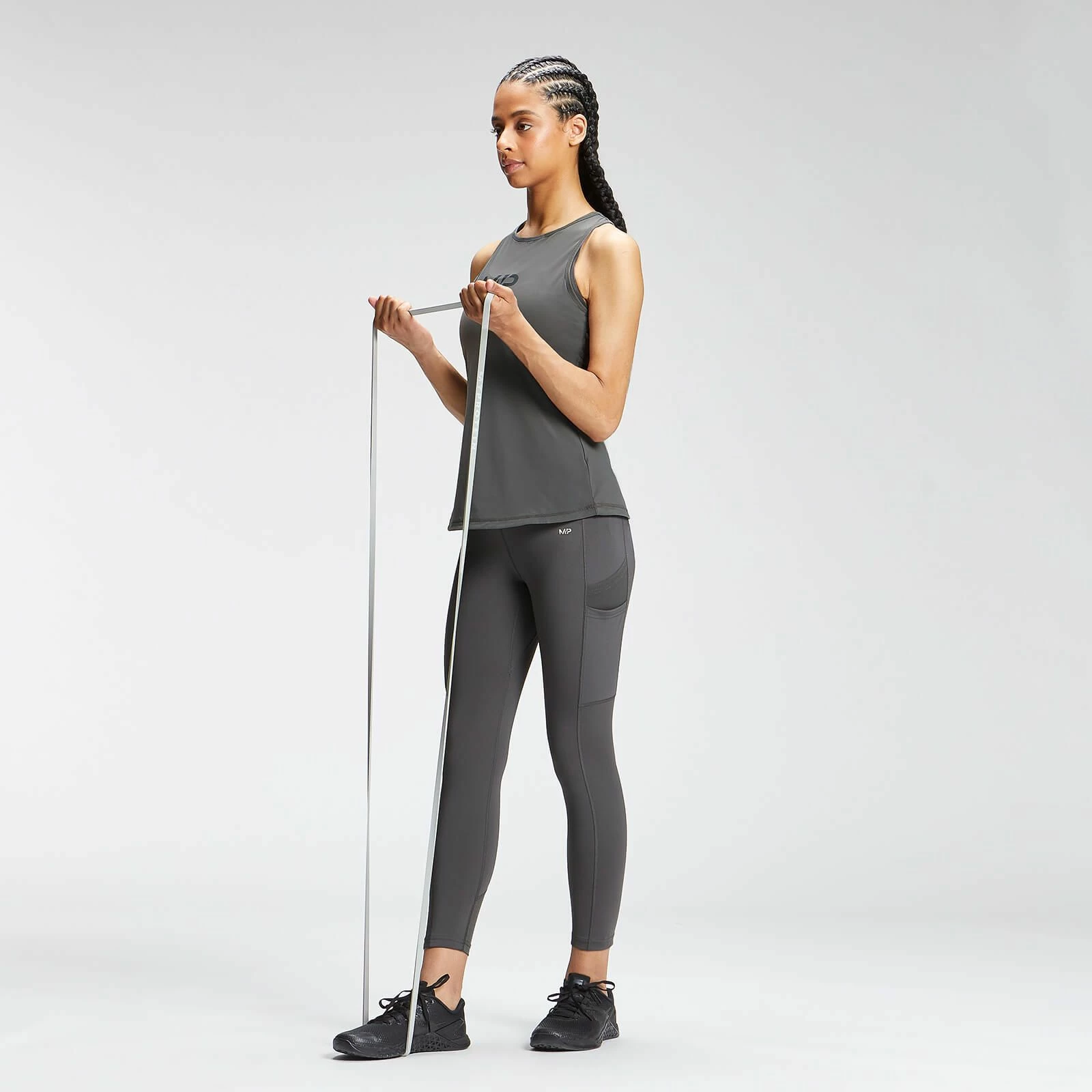 MP Clothing MP Women's Tempo 7/8 Leggings - Grey 2 MP Clothing MP Women's Tempo 7/8 Leggings - Grey - Image 2