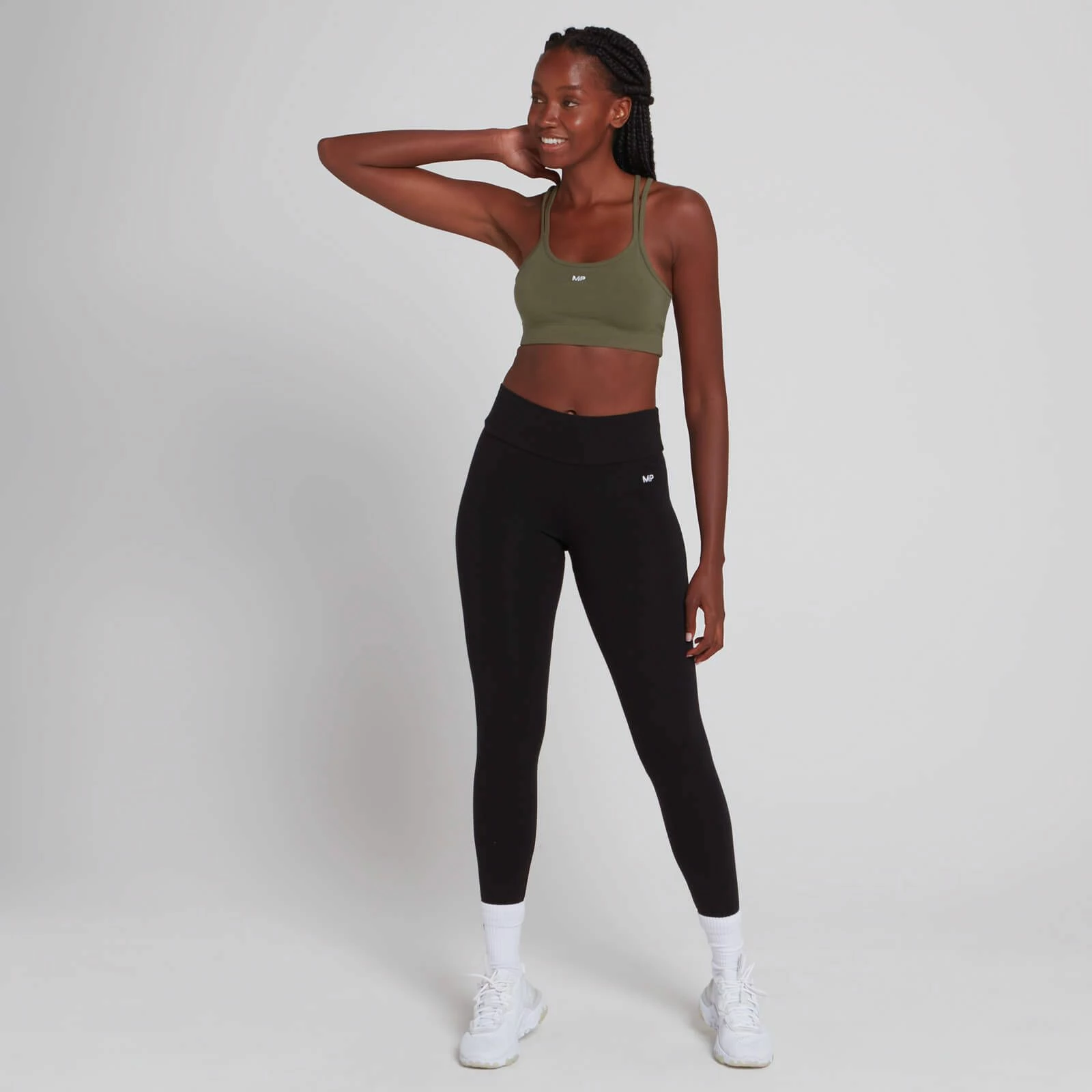 MP Clothing MP Women's Essentials Jersey Bra - Green 2 MP Clothing MP Women's Essentials Jersey Bra - Green - Image 2