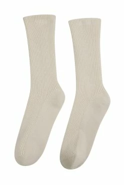 Loop Cashmere Cashmere Sock in Snow - White