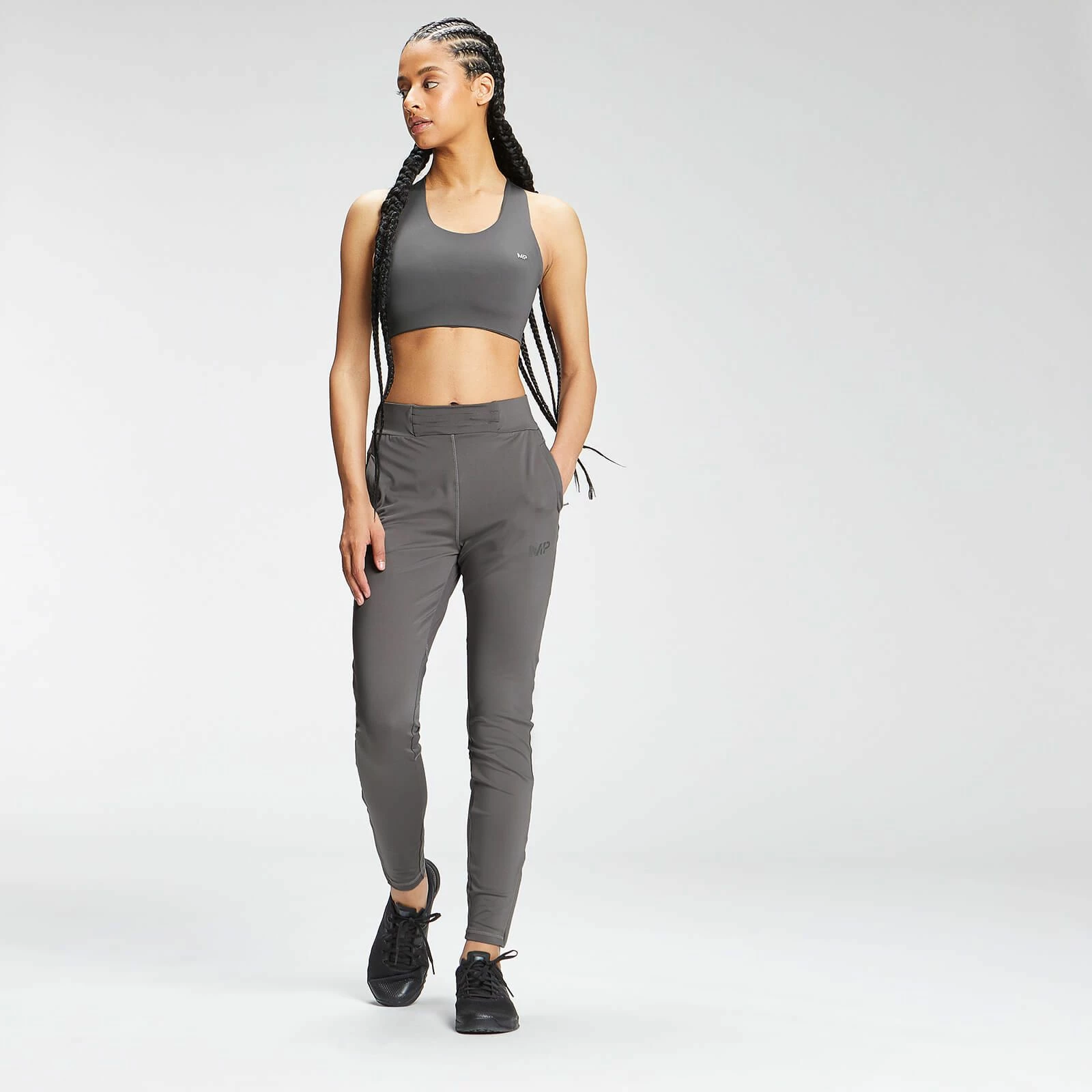 MP Clothing MP Women's Tempo Cross Back Sports Bra - Grey 3 MP Clothing MP Women's Tempo Cross Back Sports Bra - Grey - Image 3