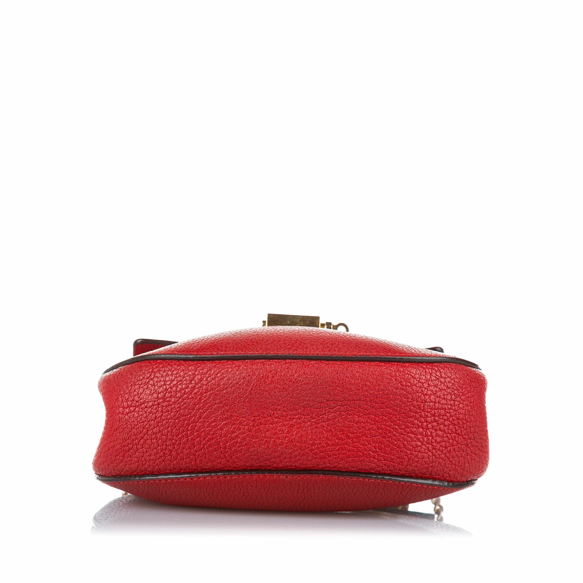 Chloe Pre-owned Vintage Chloe Drew Leather Crossbody Bag Red 4 Chloe Pre-owned Vintage Chloe Drew Leather Crossbody Bag Red - Image 4