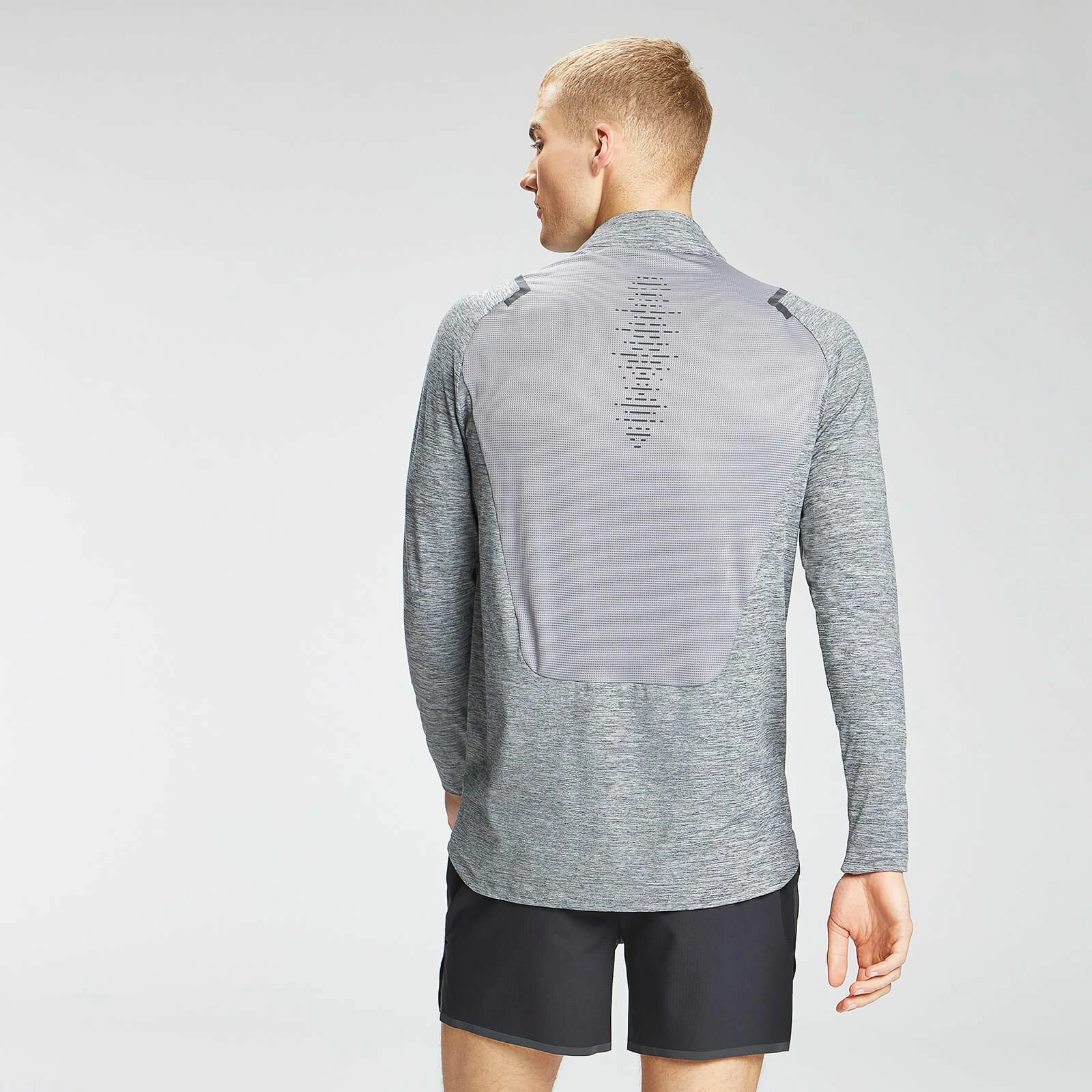 MP Clothing MP Men's Velocity 1/4 Zip Top - Grey 3 MP Clothing MP Men's Velocity 1/4 Zip Top - Grey - Image 3