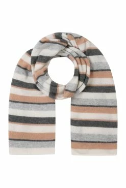 Loop Cashmere Cashmere Lofty Blanket Scarf in Striped - Beige