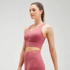 MP Clothing MP Women's Power Longline Sports Bra - Pink -Cheap Clogau Store f66b2d6098184110a5a4fb9ef00f4dae