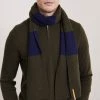 Loop Cashmere Mens Cashmere Scarf in Midnight Colourblock - Navy