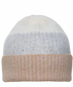 Loop Cashmere Cashmere Beanie in Striped - Beige