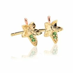 Clogau Ivy Leaf Stud Earrings - Rose Gold