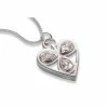 Clogau Silver & Rose Gold Heart of Wales Pendant