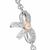 Clogau Tree of Life Bow White Topaz Bracelet - Silver