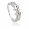 Clogau Tree of Life Bow White Topaz Ring - Silver